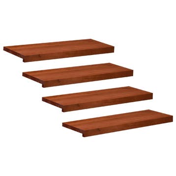 vidaXL Trapmatten 4 st Bruin 70 x 30 x 2 cm Massief, Verzenden, Nieuw