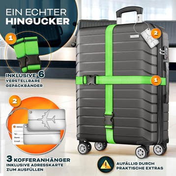 Kofferset - 3 delig - Trolley - Reiskoffer set - Antraciet -, Sieraden, Tassen en Uiterlijk, Koffers, Verzenden, Zo goed als nieuw
