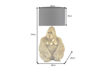 Tafellamp KING APE 55 cm met goudkleurige en zwarte kap -, Ophalen of Verzenden, Nieuw