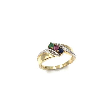 Zonder minimumprijs - Ring - 8 karaat Geel goud - 0.19ct., Nieuw