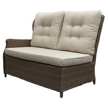 Ibiza hoek loungeset 4 delig verstelbaar bruin wicker |, Tuin en Terras, Ophalen of Verzenden, Nieuw, Wicker