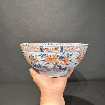 Kom - Porselein - kangxi blauw wit kom, Antiek en Kunst