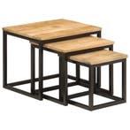 Salontafelset 3-delig Mangohout | Retourdeal 34% Korting, Minder dan 50 cm, Vierkant, Minder dan 50 cm, Ophalen of Verzenden