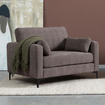*WOONWINKEL* Fauteuil Grijsbruin Stof, Verzenden, Nieuw, Stof