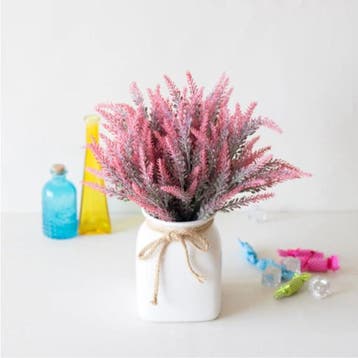 Kunst Boeket met Vaas - Lavendel Plastic Bloemen Luxe, Huis en Inrichting, Verzenden, Nieuw