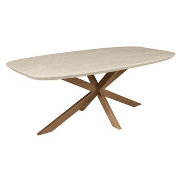Eettafel Madison Sand | 200 cm | Deens Ovaal | Starfurn, Huis en Inrichting, Ophalen of Verzenden, Nieuw