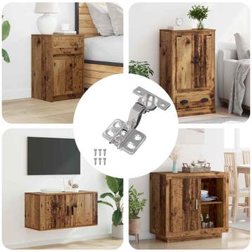 vidaXL Scharnier 254 st Nikkel 85 x 52,5 x 9,5 mm IJzer, Doe-het-zelf en Verbouw, Verzenden, Nieuw