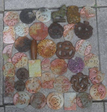 Traditionele Chinese steensnijwerken - Verzameling -, Verzamelen, Mineralen en Fossielen