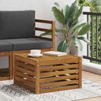 vidaXL Buiten Tafel Massief Acaciahout Naturel 59 x 59 x 37, Verzenden, Nieuw