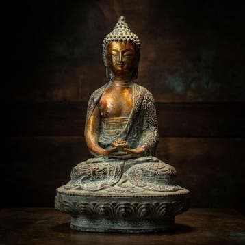 Amitabha Boeddha - Brons - Azië (Zonder minimumprijs), Antiek en Kunst