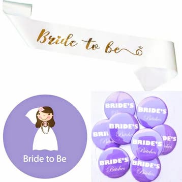 Luxe kartonnen hoedje Bride, Hobby en Vrije tijd, Verzenden, Nieuw, Feestartikel, Geboorte of Huwelijk