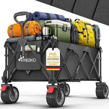 Bolderkar - Opvouwbaar - Bolderwagen  - Zwart - TRESKO®, Verzenden, Zo goed als nieuw