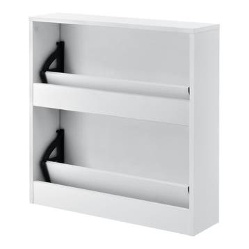 Schoenenkast Lund met spiegels en 2 vouwdeuren 67x63x17 cm w, Verzenden, Nieuw