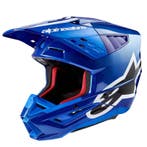 Alpinestars S-M5 Corp Helm Ece 22.06 Blauw Glanzend, Motoren, Kleding | Motorhelmen, XXL, Nieuw met kaartje, Overige merken, Heren