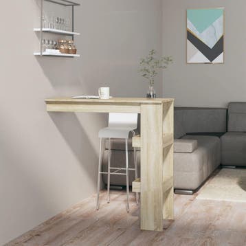 vidaXL Bartafel wandgemonteerd 102x45x103,5 cm bewerkt hout, Verzenden, Nieuw