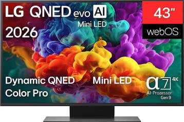 LG - 4K Smart TV 43 - QNED86 - 43QNED86B3B - Zwart - Bui., Audio, Tv en Foto, Verzenden, Nieuw