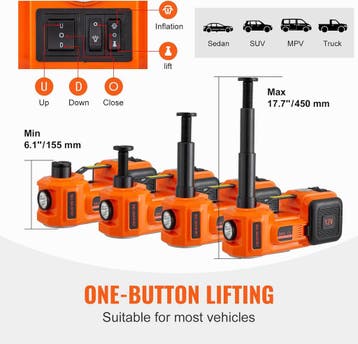 VEVOR Elektrische krik, 5 t, 180 W, elektrische krik, hydrau, Verzenden, Zo goed als nieuw