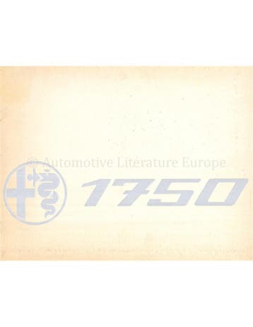 1968 ALFA ROMEO 1750 BERLINA BROCHURE FRANS, Nieuw, Alfa Romeo, Author