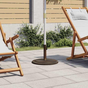 vidaXL Parasolvoet 45x45x30 cm gietijzer bronskleurig, Verzenden, Nieuw, Minder dan 1 meter, Parasolvoet