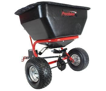 Professionele getrokken zitmaaier strooier 90 kg, Zakelijke goederen, Machines en Bouw | Heftrucks en Intern transport, Ophalen of Verzenden