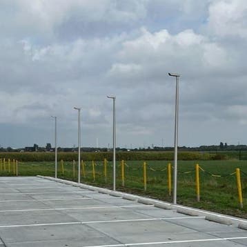 4 meter lantaarnpaal / lichtmast met voetplaat geanodise..., Nieuw