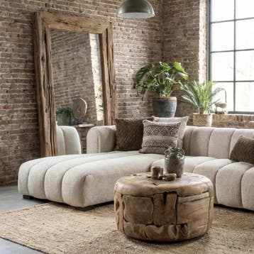 Salontafel Gabri teak rond | World of Brosi, Ophalen of Verzenden, Nieuw