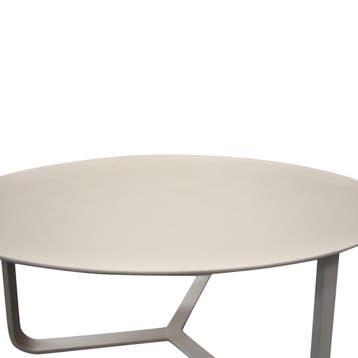 Pula lounge tuintafel 75xH40 cm rond natural sand, Ophalen of Verzenden, Nieuw, Aluminium