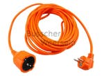 Verlengsnoer - Tuin - Oranje - 10 meter - Met Opbergzak, Ophalen of Verzenden, Nieuw, Kabel of Snoer