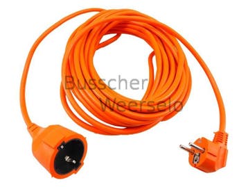 Verlengsnoer - Tuin - Oranje - 10 meter - Met Opbergzak, Ophalen of Verzenden, Nieuw, Kabel of Snoer