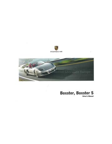 2013 PORSCHE BOXSTER INSTRUCTIEBOEKJE ENGELS