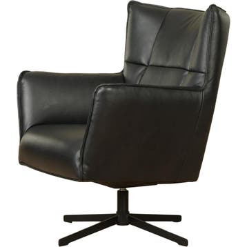Leren draaifauteuil Lovely, Nieuw, Ophalen of Verzenden, 75 tot 100 cm, Eigentijds, Modern, Retro, Vintage