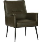 Leren fauteuil Rise, Huis en Inrichting, Fauteuils, Nieuw, Ophalen of Verzenden, Eigentijds, Industrieel, Modern, Vintage, 50 tot 75 cm