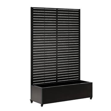 Plantenbak met privacyscherm Nodepp 190x120x38 cm zwart casa, Verzenden, Nieuw