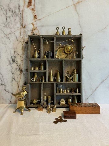 Themacollectie - Miniatuur van koper ,kannetje kolenkit