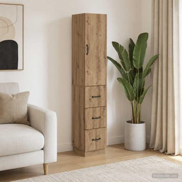 vidaXL Kastenset 2 st 33 x 34,5 x 87 cm Bewerkt hout, Huis en Inrichting, Kasten | Overige, Verzenden, Nieuw