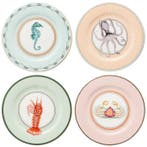 Yvonne Ellen Under the Sea Ontbijtborden 4-delig, Verzenden, Nieuw, Overige stijlen, Porselein