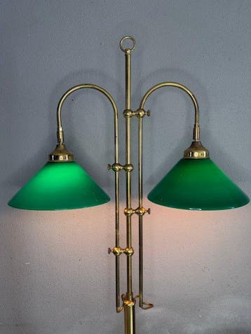 Dijkstra Lampen - Staande lamp - Messing, Glas, Brons -