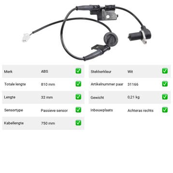 ABS-sensor Kia Magentis 2.0 (GD, MS) Van 2001-05 tot 2005-09, Verzenden, Nieuw, Kia