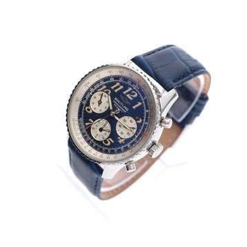 Breitling Navitimer Twin Sixty 2 A39022.1; Automatisch..., Ophalen of Verzenden, Zo goed als nieuw, Leer, Overige merken