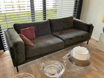 Online veiling: 3-zitsbank, stof, Huis en Inrichting, Nieuw