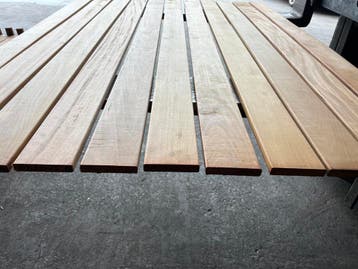 vlonderplanken-planken-schutting-Hardhout-Garapa-16x90mm, Tuin en Terras, Ophalen, Nieuw, Hout