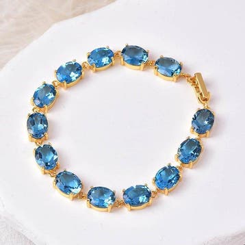 Zonder minimumprijs - Armband Zilver - Topaz -, Nieuw