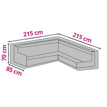 Loungesethoes L-vorm (215 x 85 x 70 cm, PP), Tuin en Terras, Tuinmeubel-accessoires, Verzenden, Nieuw