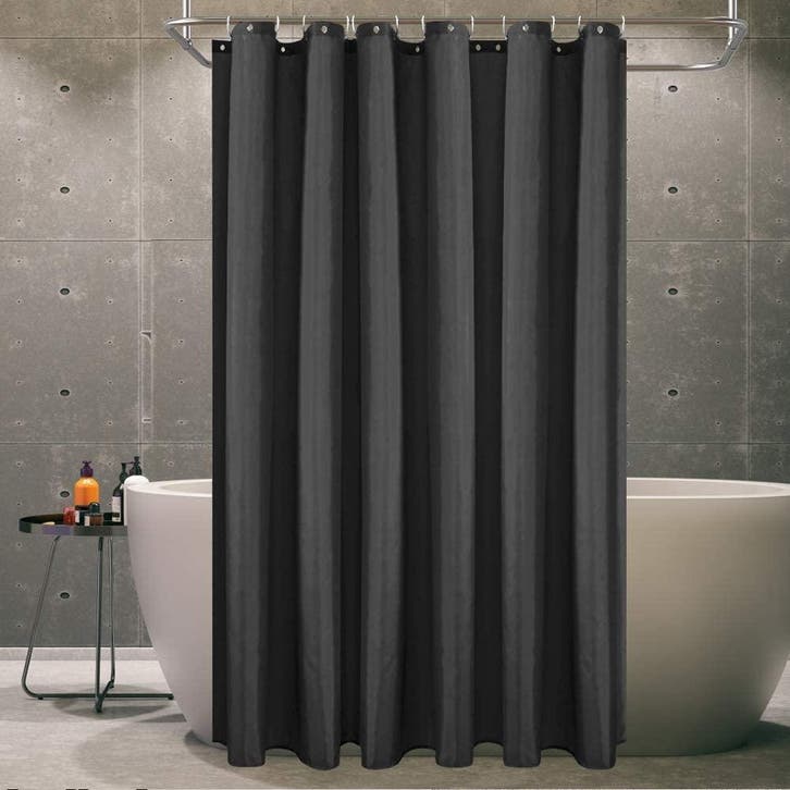 HGMD Douchegordijn 120x200 - Zwart, Huis en Inrichting, Badkamer | Badkamermeubels, Nieuw, Verzenden