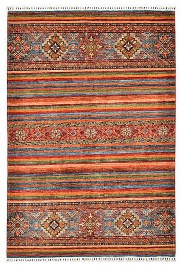 Afghan, Ziegler Kazak, Handgeknoopt traditioneel tapijt uit, Nieuw