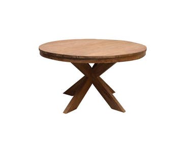 Ronde Eettafel Dingklik Beek Teakhout-150 cm (diameter), Ophalen of Verzenden, Nieuw