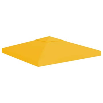 vidaXL Prieeldak 2-laags 310 g/m² 3x3 m geel, Verzenden, Nieuw