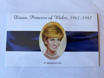 Prinses Diana - 5 Dollar herdenkingsmunt, Ophalen of Verzenden, Nieuw, Overige typen