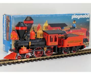 Playmobil 4054 Western stoomlocomotief “Pacific Railroad, Ophalen of Verzenden, Gebruikt, Locomotief, Analoog