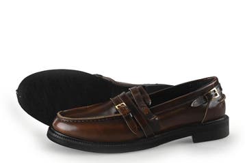 Stefano Lauran Loafers in maat 38½ Bruin, Kleding | Dames, Bruin, Verzenden, Overige typen, Zo goed als nieuw